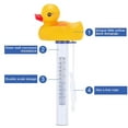 thumbnail image 2 of Swimming Pool Thermometer, Burst Resistant Duck Shaped Floating Water Thermometer With Rope, 2 of 5