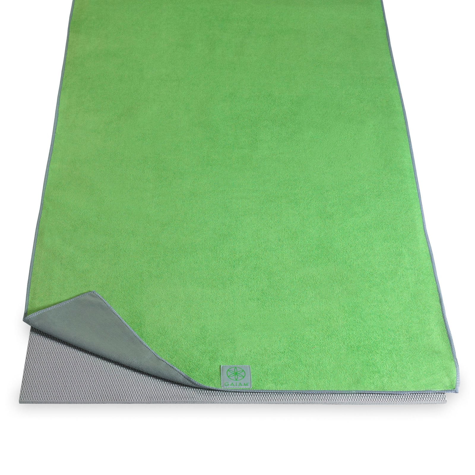Gaiam Dual Grip Yoga Towel Green Vine / Charcoal