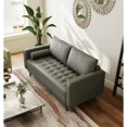 thumbnail image 2 of Stateside Vegan Leather Square Arm Loveseat 59", 2 of 5