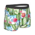 thumbnail image 4 of Uemuo Flowers and Cactus Pattern Men's Boxer Briefs,Trunk Anti-Chafing,Comfortable, Durable, and Stylish Underwear-Medium, 4 of 9
