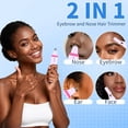 thumbnail image 5 of 2 in 1 Nose and Ear Hair Trimmer with LED Display, Rechargeable Electric Nasal Clipper for Men & Women, Eyebrow Facial Removal Dual-Edge Blades, Easy to Clean, 5 of 5
