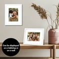 thumbnail image 2 of Americanflat 8x10 Picture Frame with Shatter-Resistant Glass with 5x7 Mat Display Photo Streamline - White, 2 of 7
