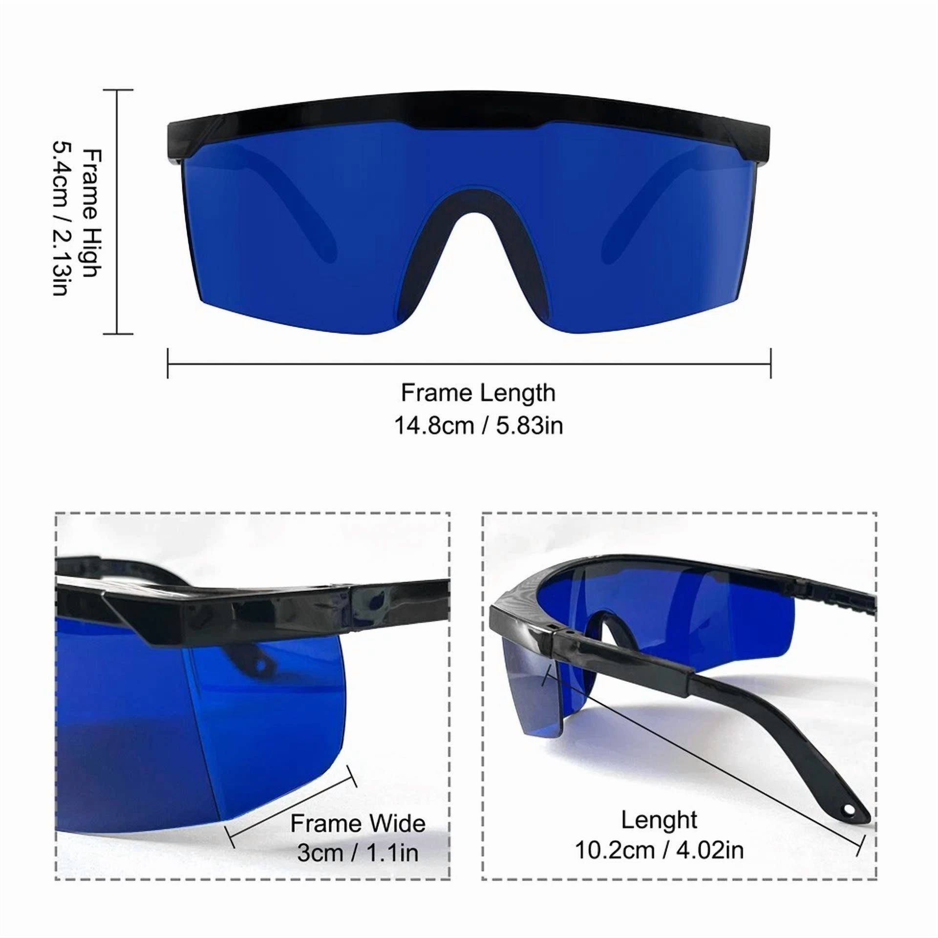 CIRCLE- Blue Laser Safety Glasses Protection Goggles Eye Spectacles Protective W/ Case