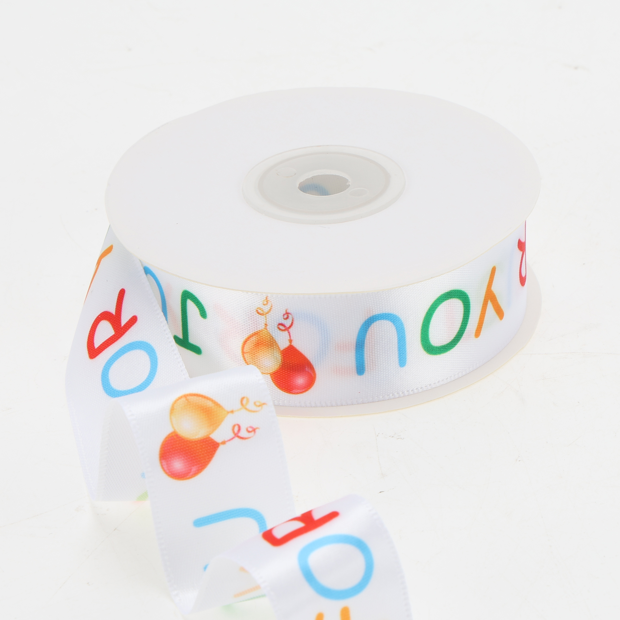 Unique Bargains 0.98"x72.18' Letter Print Gift Ribbon 1Pc ["Just For You" Pattern]