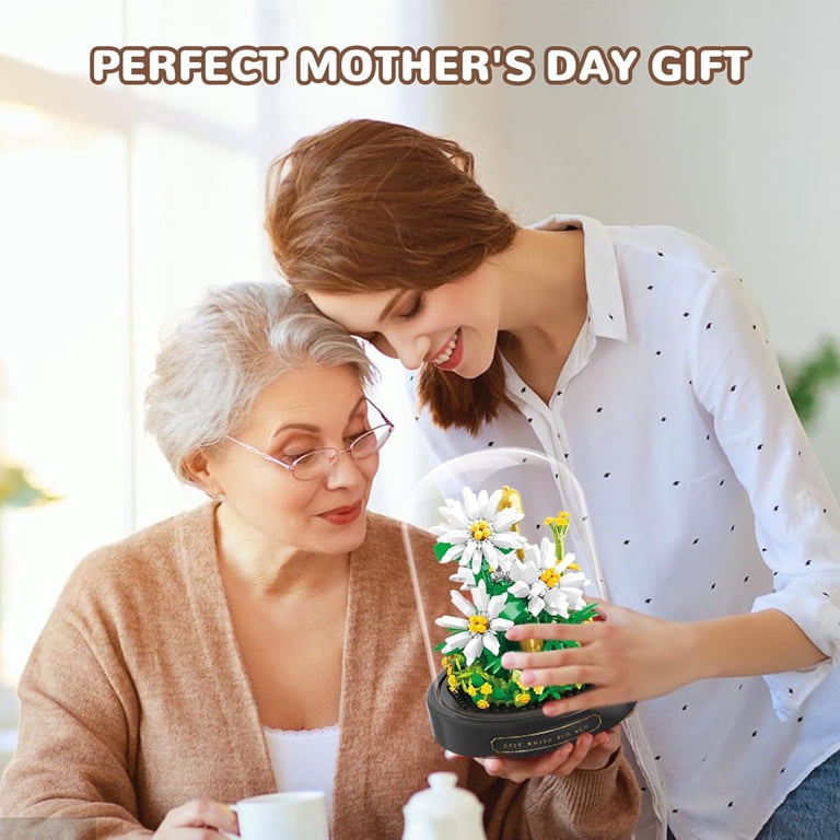 NAYIHOOP Daisy Flowers Bouquet Building Sets Botanical for Adults