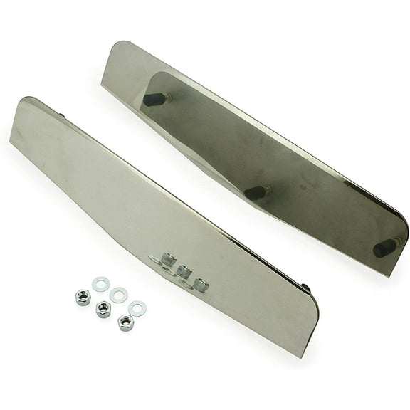 Topline Products TMUFW-152-1215SS | 3" x 14" Stainless Steel Bottom Anti-Sail Mud Flap Weight | Industrial Strength | Rust Resistant | For Heavy Duty Trucks / Semis / Trailers (Pair)