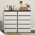 thumbnail image 7 of Aukfa 5-Drawer Dresser Chest Tall Drawers Wood Cabinet for Bedroom, White, 7 of 7