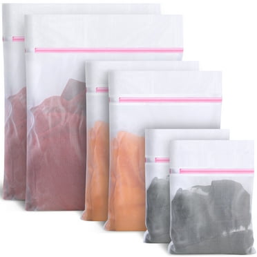 Guirnd 6 PCS Mesh Laundry Bags for Delicates, 3 Size Laundry Bag with Premium Zipper, Laundry Bags Mesh Wash Bags for Travel Organizing, Delicate Laundry Bag With Premium(2 Large, 2 Medium, 2 Small)