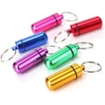 thumbnail image 3 of DEALPEAK Boîte à Pilules Mini Colorée Portable Étanche Porte-Clés Médicaments d'Urgence Boîte Scellée pour Pilules pour Extérieur Bureau Voyage Camping (Rose), 3 of 4