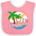 thumbnail image 3 of Inktastic I Love California with Ocean and Palm Trees Boys or Girls Baby Bib, 3 of 4