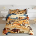 thumbnail image 2 of Castle Fairy Western Cowboy Full Size Comforter Sets 3-Piece for Girls,Vintage Aesthetic Bedding Comforter Set,Exotic Style Lightweight Bedding Sets,Super Cozy Room Decor,Reversible, 2 of 8