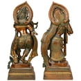 thumbnail image 2 of 24 Inch Radha Krishna Brass Statue - Handmade Made in India, 2 of 2