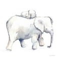 thumbnail image 2 of Valle, Aimee Del 26x26 White Modern Wood Framed Museum Art Print Titled - Baby Elephant Love III, 2 of 4