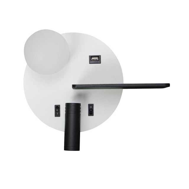 Billuyoard Luz de pared de cabecera de aluminio, linterna ajustable elegante montada en la pared, lámpara de lectura de estudio de Hotel para Iluminación y accesorios Negro Derecha Tipo 3