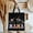 Black, variant on Floral Mama Tote Bag, Retro Spring Mom Life Gift