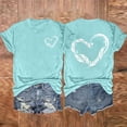 thumbnail image 3 of Tops Cortos para Mujeres Casual Impreso Cuello Redondo, Camiseta Ligera de Manga Corta para Diario, Fiesta Y Verano de Primavera, 3 of 3