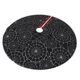 thumbnail image 2 of Kll 36" Christmas Tree Skirt Spider Web Black Xmas Tree Skirts Mat For New Year Xmas Holiday Party Indoor Outdoor Home Decoration, 2 of 9