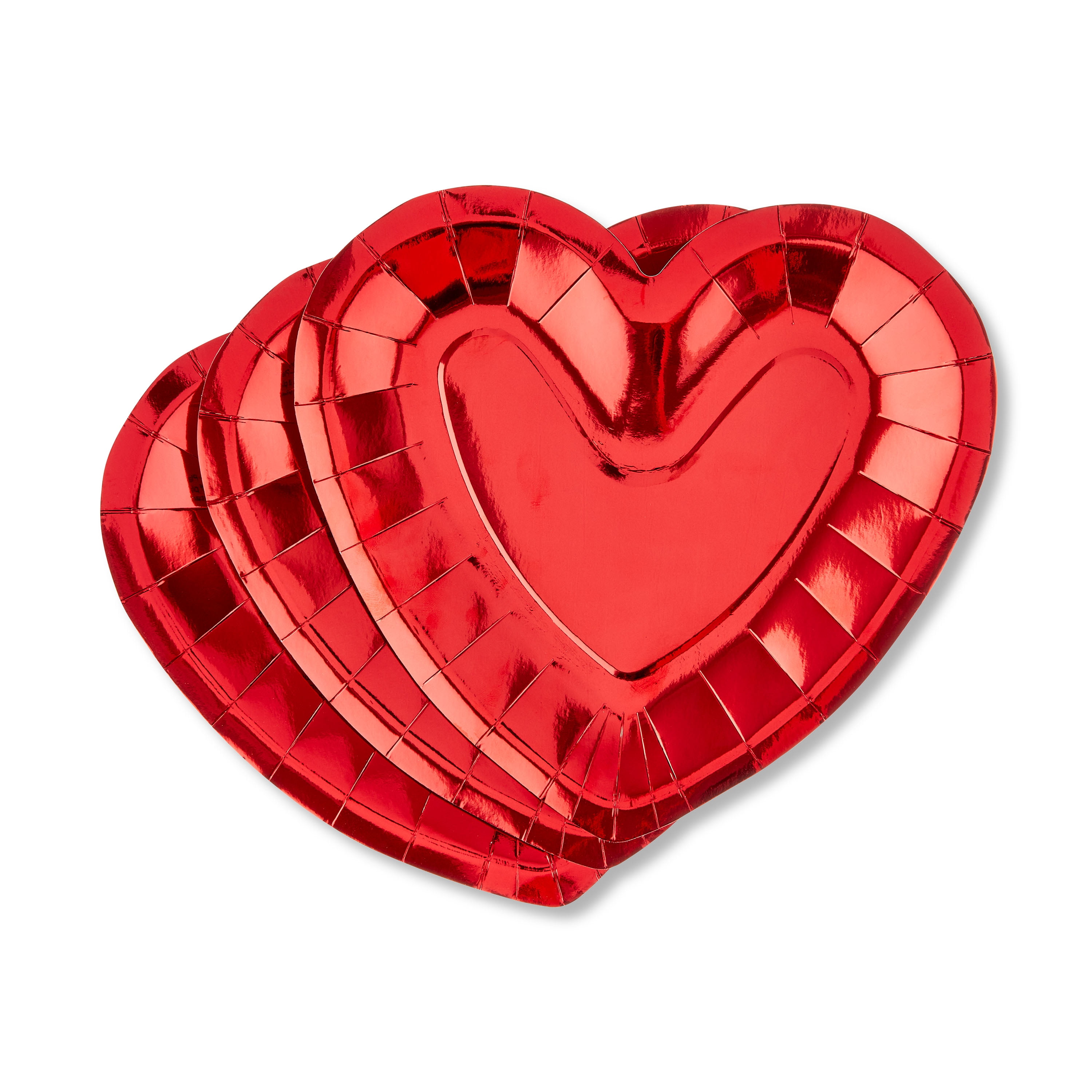 Red Heart Shaped Paper Plates 7 Inches, Set of 8 Cute Heart Shaped Plates,  Red Heart Plate, Valentine's Party Supplies, Anniversary Party 