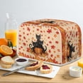 thumbnail image 5 of ZUXONGSY Fall Maple Leaf Black Cat Toast Cover 2 Slice Bread Toaster Cover Wide Slot Quilted Toaster Oven Dust Cover Easy to Clean Bread Machine Cover Thanksgiving Decor, 5 of 7