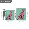 thumbnail image 6 of Yayeee Throw Blanket for Couch Soft Warm 50" x 60" Sofa Chair Bed Decoration, Pink Cheetah, 6 of 7