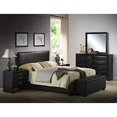 thumbnail image 2 of ACME Ireland Queen Panel Bed in Black Faux Leather, Multiple Sizes, 2 of 5