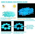 thumbnail image 5 of 200 PCS Glow in The Dark Rocks for Outdoor Garden, Blue Luminous Pebbles for Walkway, Pathway, Yard, Landscape Decor – DIY Decorative Stones, Weather Resistant, Night Light Stones, 5 of 7