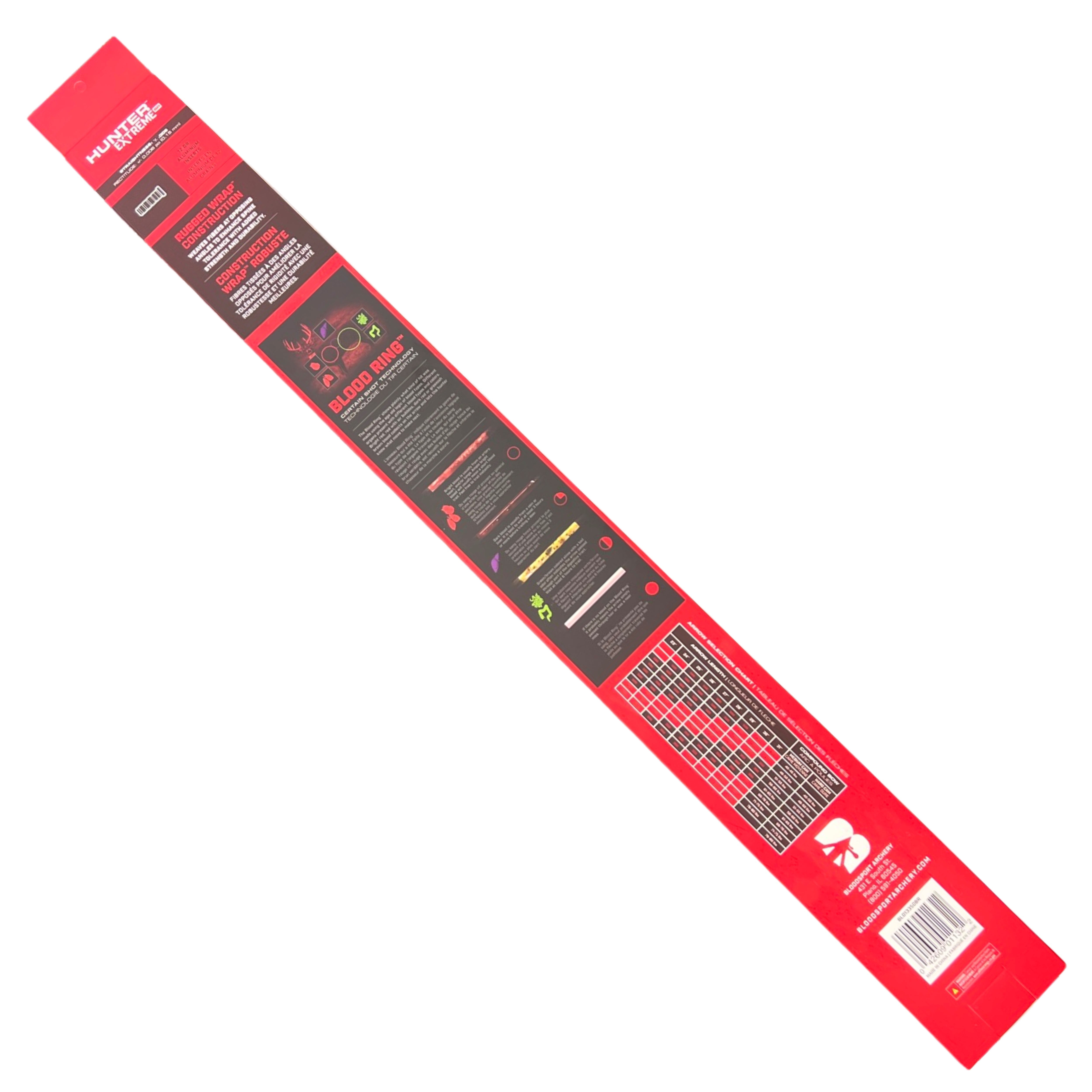 Bloodsport Hunter Extreme Carbon Arrows with Blood Ring, 6 pack