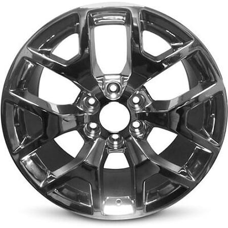 Wheel Rim for 1999-2018 GMC Sierra 1500 20 in Silver Chrome Rim Direct Fit