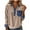 Beige, variant on Womens Fashion Color Blocked Trendy V-Neck Lapel Blouses Tops Women Solid Casual Long Sleeves Lapel Denim Patchwork Stitching Pullover Sweatshirt Tops