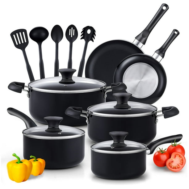 Cook N Home Pots and Pans Nonstick Cooking Set includes Saucepan Frying