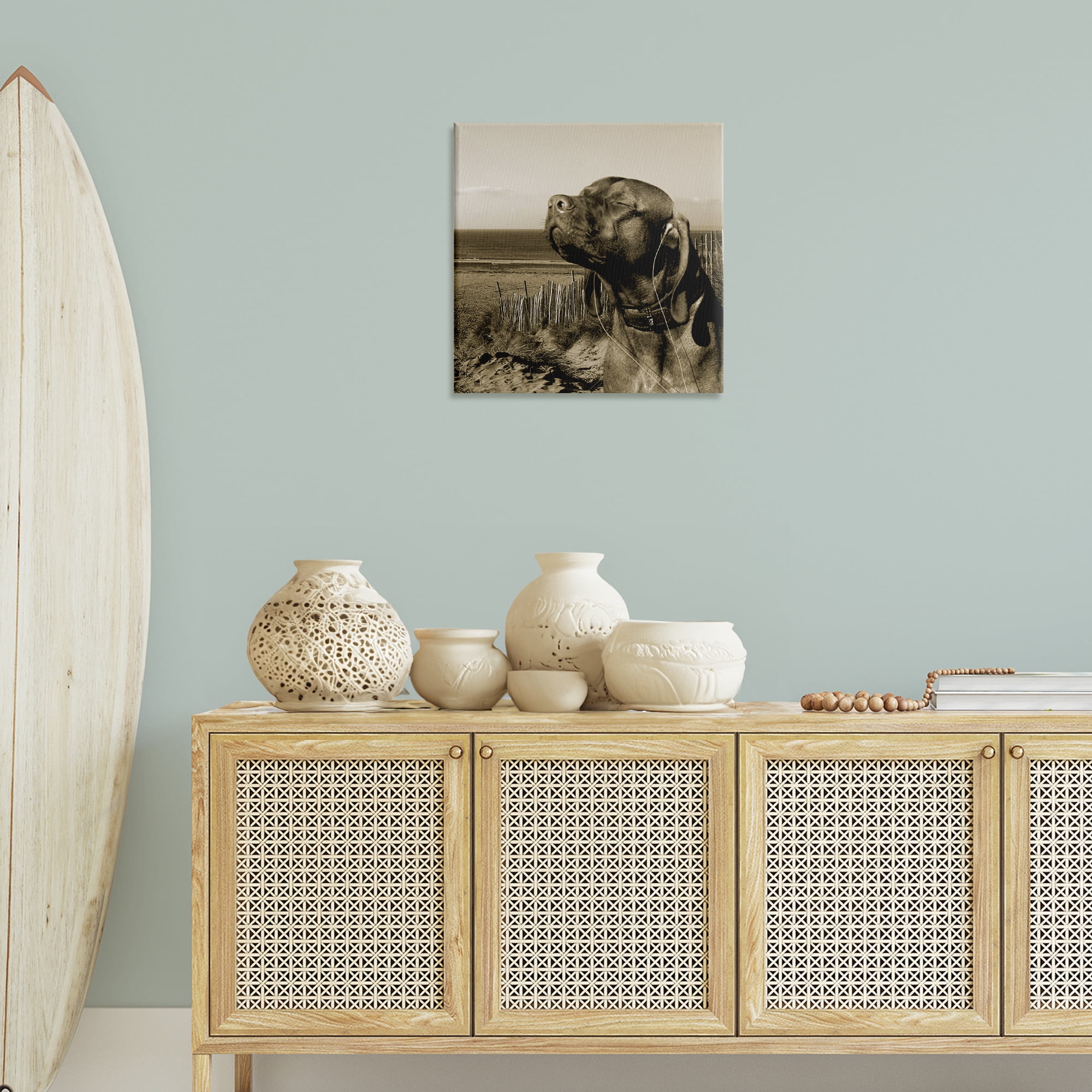 Stupell Industries Relaxed Dog with Music Animals & Insects Photography Gallery Wrapped Canvas Art Print Wall Art, 24 x 24