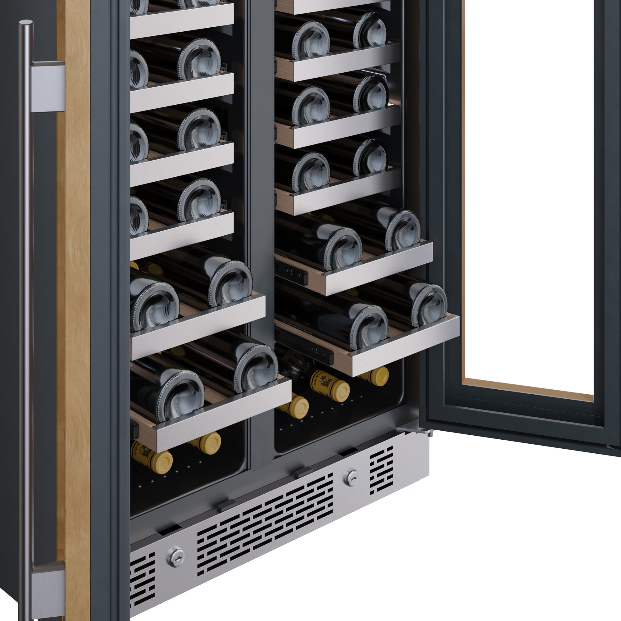 Avallon Awc242fd 24" Wide 42 Bottle Capacity French Door Wine Cooler - Stainless Steel