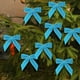 thumbnail image 1 of Paquete de 24 pequeños lazos navideños de terciopelo para envolver regalos de coronas de árbol | Lazos preatados de 8,9 x 8,9 cm con alambre de metal | Manualidades navideñas, decoración para, 1 of 7