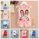 thumbnail image 2 of Conjunto de ropa de bebé niño verano niños niña trajes algodón lindo dibujos animados sin mangas Top chalecos + pantalón corto conjuntos de ropa 0-4 años 110 (4T) Gao Jinjia LED, 2 of 2