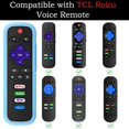 thumbnail image 2 of 2Pack Remote Control Cover fits for Roku Express 2021 | TCL Roku Silicone Protective Controller Sleeve Universal for Onn Roku TV | Hisense Roku Streaming Stick Remote Case Glow Blue&Green, 2 of 7