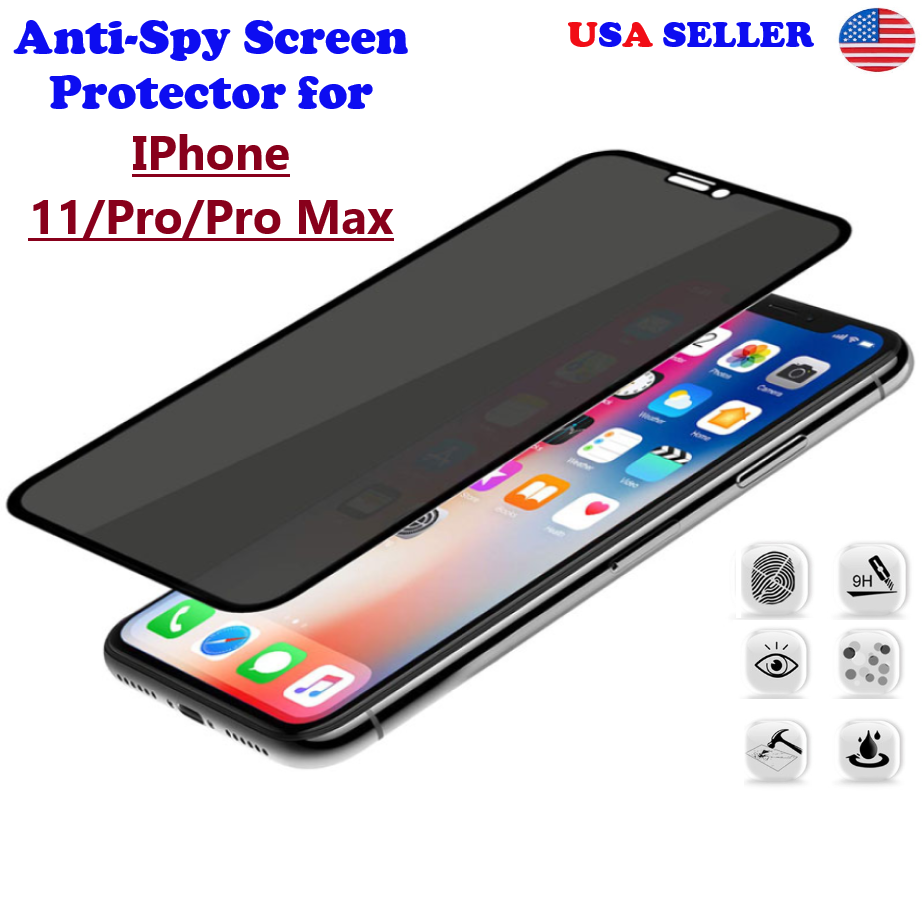 For iPhone 11/Pro/ Pro Max Privacy Tempered Glass AntiSpy Screen