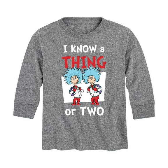 Dr. Seuss - I Know A Thing Or Two - Youth Long Sleeve Graphic T-Shirt