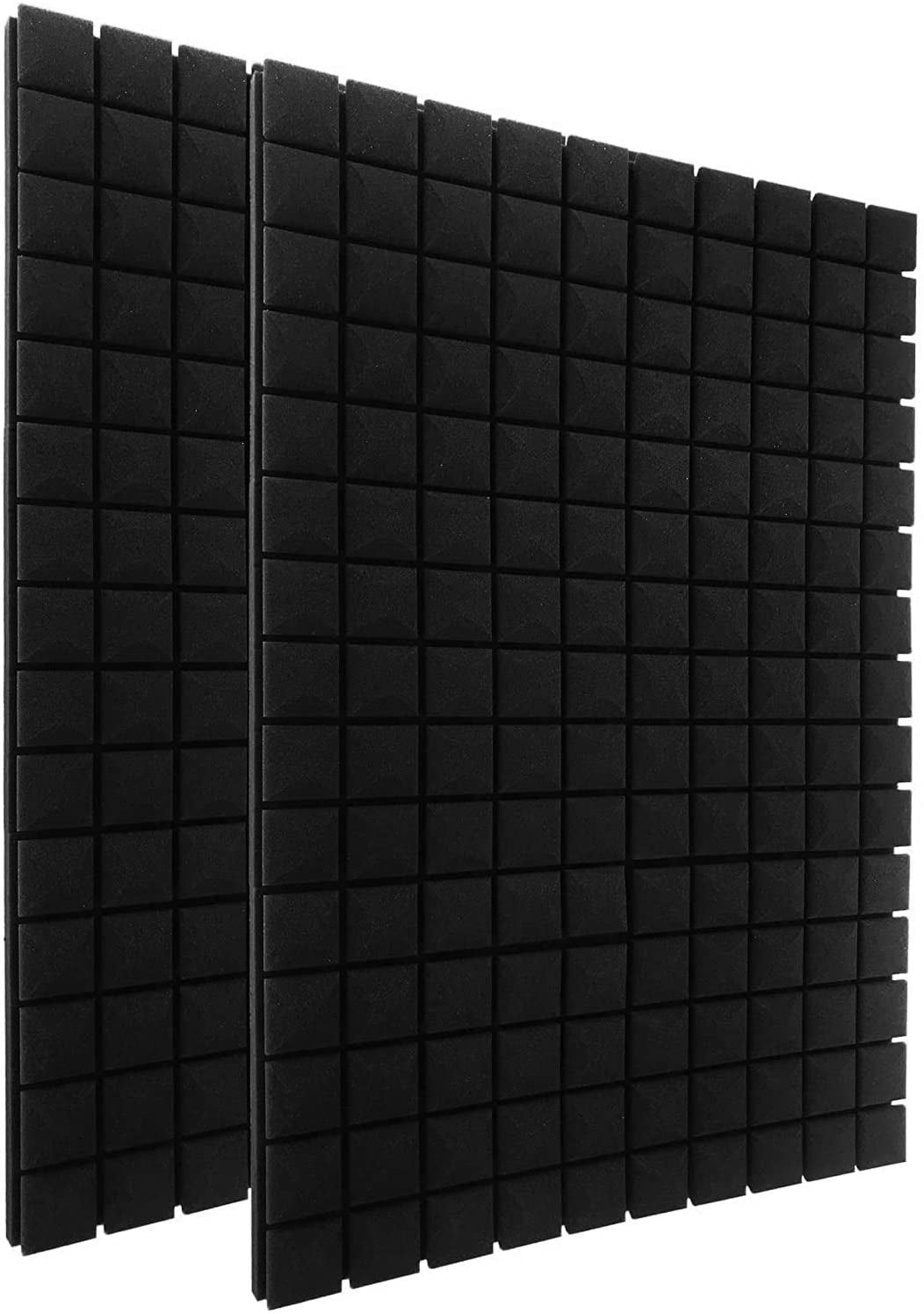 Acoustic Foam Panels 12 Pack 12 Pack , Grey 2 X 12 X 12 Mushroom Studio Wedge Tiles Mushroom 9 Block Mushroom Design Sound Panels wedges Soundproof Sound Insulation Absorbing 