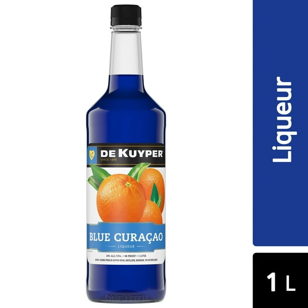 DeKuyper Blue Curacao Schnapps, 1L - Ideal for Cocktails - Walmart