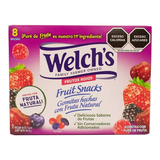 Gomitas Welch's con puré de fruta natural sabor frutos rojos 181.5 g
