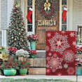 thumbnail image 3 of Christmas Snowflake Garden Flag Welcome Winter Xmas 12x18 Inch Double Sided Holiday Seasonal Plaid Small Burlap Yard Sign Outside Home Outdoor House Decoration, 3 of 6