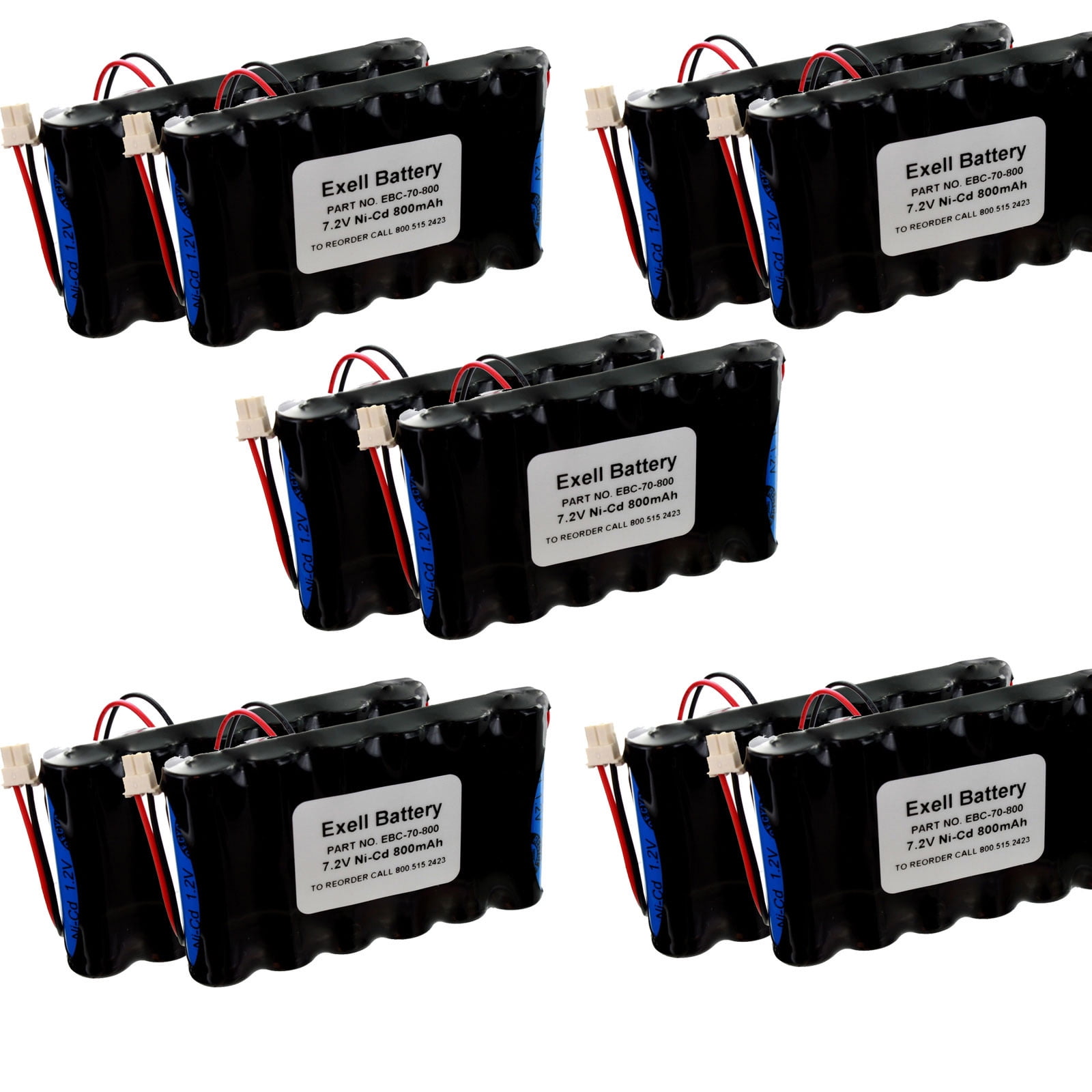 10PC 7.2V Batteries ADEMCO Security Alarm Systems LYNXR L3000 L5000