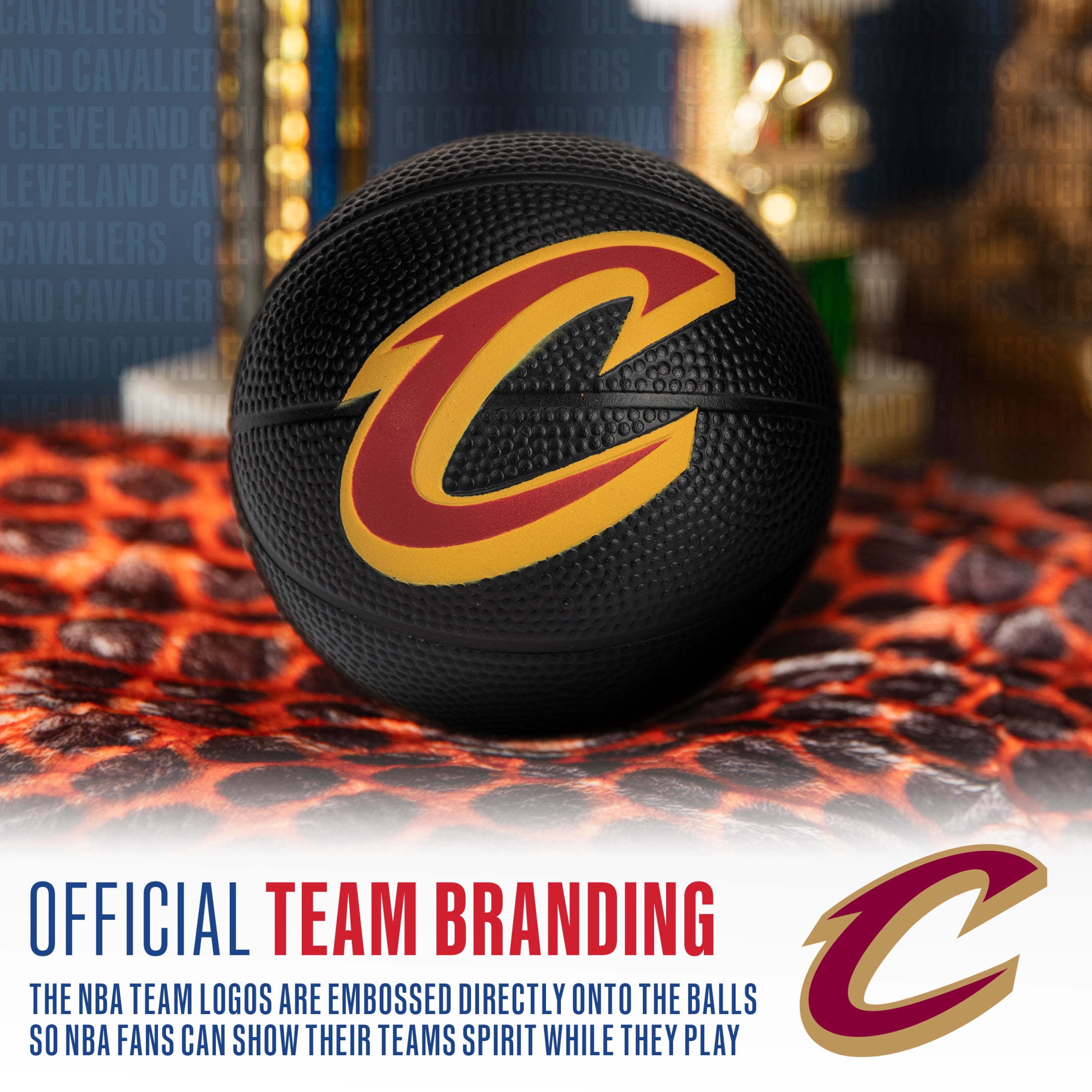 Franklin Sports NBA Cleveland Cavaliers Mini Foam Basketball - Kids 5.5" Inch Toy Basketball for Over the Door + Mini Indoor Basketball Hoops - NBA Fan Shop Soft Foam Indoor Kids Basketballs