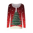 thumbnail image 5 of Fall Saving Talove Long Sleeve Shirts for Women Graphic Printed Sweatshirt Women Fall Clothes Loose Fit Basic Tops Womens Tops Plus Size Dressy Christmas Shirts, 5 of 6