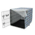 thumbnail image 3 of Alien Dog Crate Cover, Repeating Print of Colorful Robots Mechanical Design of Funny Shapes, Easy to Use Pet Kennel Cover Small Dogs Puppies Kittens, 7 Sizes, Pale Blue and Multicolor, by Ambesonne, 3 of 6