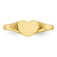 thumbnail image 4 of 14k 7.5x6.0mm Closed Back Heart Signet Ring RS500, 4 of 6