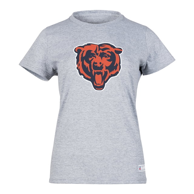 NFL Playera Aficionado Básica Chicago Bears Gris para Mujer, Talla Extra Grande