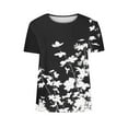 thumbnail image 5 of Tnhcen Women's Summer Short Sleeve Printed Crewneck Tops | Plus Size Friendly S-3XL | Polyester Spandex Blend Casual Blouses, 5 of 6