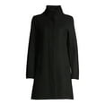 thumbnail image 2 of Time and Tru Women's Plus Size Faux Wool Funnel Neck Coat, 2 of 6