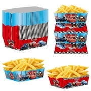 24Pcs Party French Fry Box for Cars Theme Birthday Party Supplies Decor,Birthday Game Party Kraft Paper Gift Bag Decoration.
